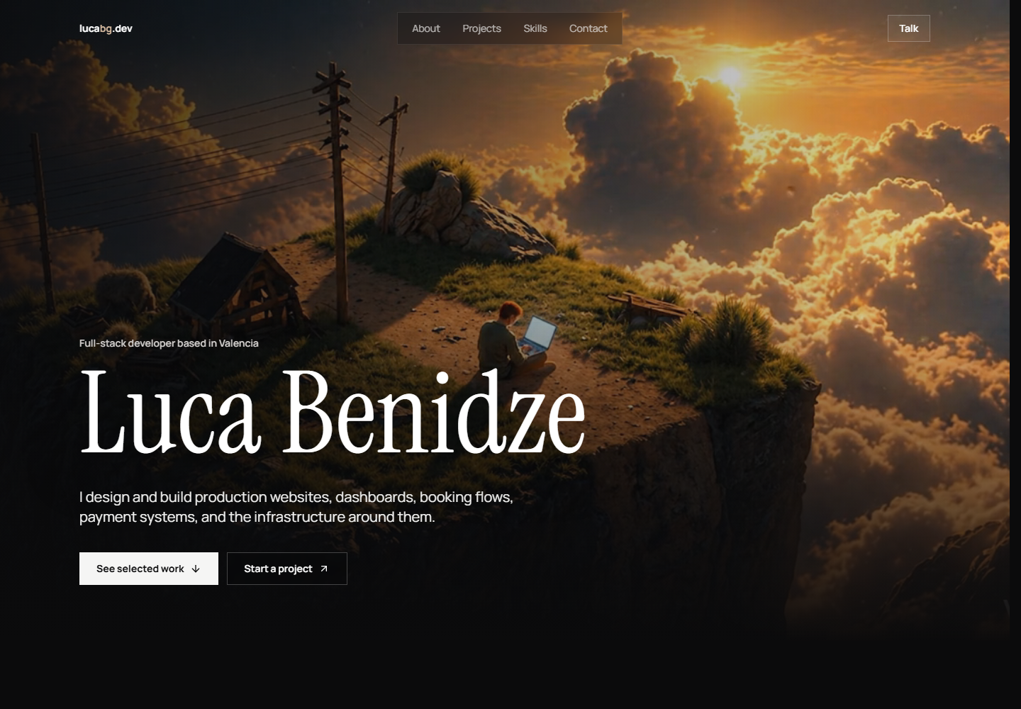 lucabg.dev live site capture